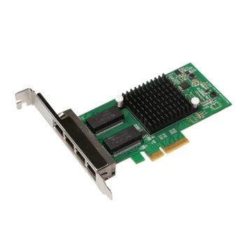 PCIE 4X כרטיס Intel I350-T4E thernet 1000Mbps שולחן העבודה RJ45X4 נמל ניק Y3ND
