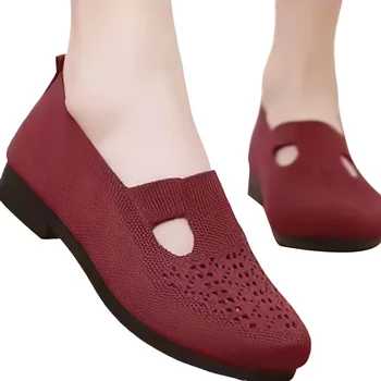 נשים לנשימה נעלי ספורט ארוג משקל רשת עליון נגד החלקה, נעליים עבור Office Home חיצונית ללבוש.