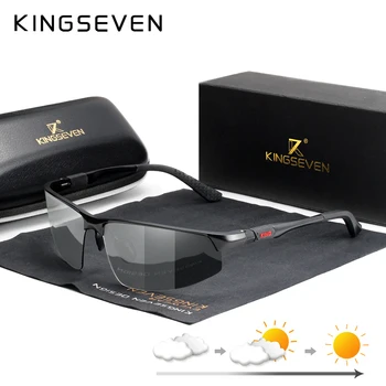 KINGSEVEN 2023 Photochromic משקפי שמש גברים מקוטב משקפי שמש זכר לשנות צבעים עדשת משקפיים נהיגה Eyewear