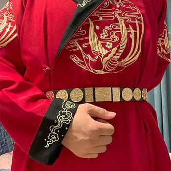 2022 סיני Hanfu חגורת עור חגורות גברים גומי חגורה סביב הצוואר החלוק גורר דגים מעופפים בגדים, חגורה חגורת וינטג ' משטרת