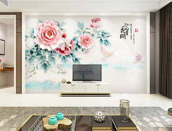 3d נוף פסיפס הקלה תלת-מימדי דיו נוף פרח פורח רקע עשיר הקיר ציור דקורטיבי