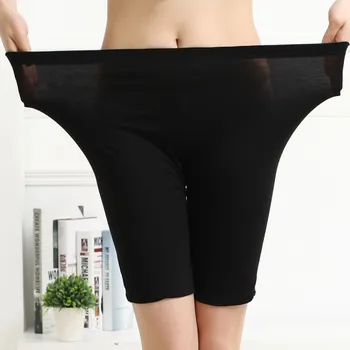 חלקה תחתונים, מכנסיים קצרים לנשים רך מודלי בטיחות מכנסיים קצרים נשי סקסי תחרה אלסטי בוקסר נקבה גודל פלוס Boyshort תחתונים