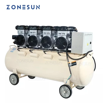 ZONESUN ZS-AC160L חזק נחושת טהור, סוג בוכנה אילם, נטול שמן מדחס אוויר שיניים נגרות Piant נייד משאבת אוויר