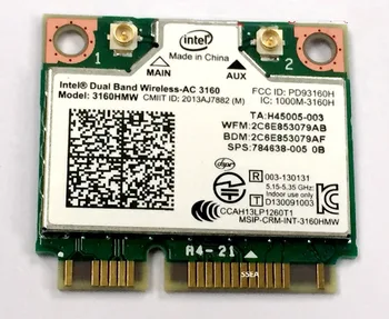 חדש Intel Wireless-AC 3160 3160HMW 802.11 ac WIFI Bluetooth 4.0 Dual Band 2.4 G/5Ghz חצי Mini PCI-e כרטיס אלחוטי