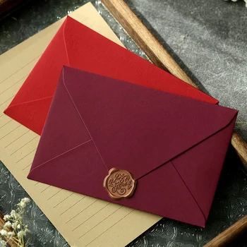 10pcs/הרבה במעטפה האדומה בדרגה גבוהה 250 גרם נייר לעסקים קטנים אספקה בסגנון מערבי מעטפות עבור ההזמנות לחתונה גלויות
