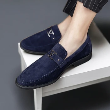 יוקרה נעליים קלאסי להחליק על גברים נעלי העדר נעליים עסקים לנשימה Slip-On מוצק נעליים בעבודת יד משלוח חינם גודל 38-48