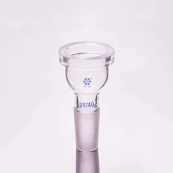 זכוכית בורוסיליקט משותפת,נקבה 50mm אוגן,זכר 24/40,זכוכית הפחתת מתאם