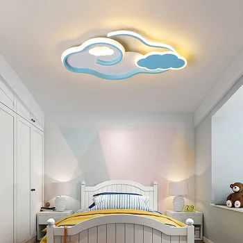 ילדים מנורת led מודרנית אורות התקרה תוכנן עבור בנים בנות חדר שינה ללמוד חדר ילדים מצוירים עננים המנורה מנורת תקרה
