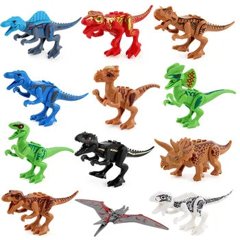 12Pack דינוזאור בניין מודל צעצועים לבנות משלך דינוזאור מיני דמויות להגדיר עבור בנים בנות מסיבת יום הולדת אספקה