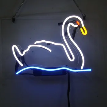 ברבור אקריליק ניאון אור המנורה בעבודת יד ניאון אופנה צינור זכוכית מסעדה עיצוב חדר העין תאורה ניאון אור אנימה