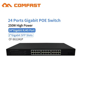 Comfast 24 Port Gigabit פו מתג רשת מתג Gigabit Ethernet 24 *10/100/1000Mbps יציאת RJ45 1000M 802.11 af/ב מתג