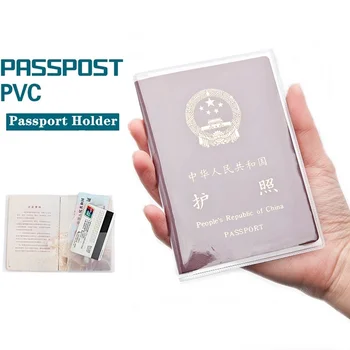 1pcs דרכון כיסוי PVC מקרה עמיד למים עבור דרכון כרטיס אשראי מסמכים מחזיק תיק מגן התיק כיס הארנק עסקים