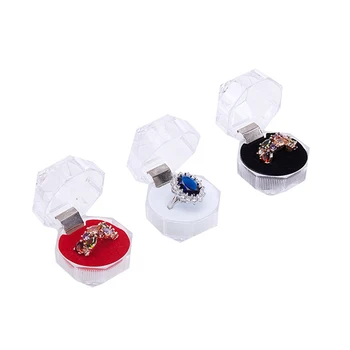 20pcs קופסה של טבעת כוכב קטן Aniseacrylic יצירתי קופסא תכשיטי עגיל טבעת ההצעה מחזיק קופסא מתנה מיני תכשיטים תצוגה