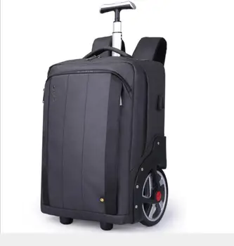 גברים נסיעות תיק עגלה מתגלגלת מזוודות תיקים התרמיל על גלגלים על גלגלים תרמיל לעסקים בקתה לשאת על תיק מזוודות גלגלים