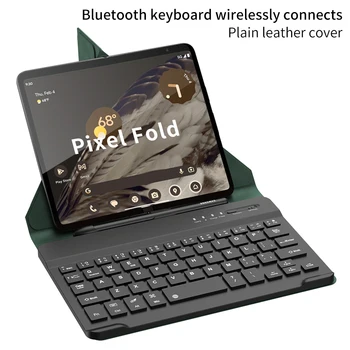 עבור דק ואופנתי Samsung Z Fold4/Fold3/Fold2 מקרה טלפון עם מקלדת מתקפלת – כיסוי מגן העור לכסות