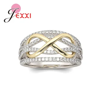 חדש חמוד מספר שמונה טבעת אופנה פשוטה סטרלינג 925 טבעות כסף עבור נשים, תכשיטים, אביזרים Anillos Mujer משלוח מהיר