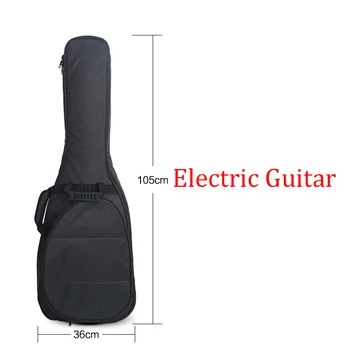 גיטרה חשמלית תיק לסחוב את התיק התיק אוקספורד פולק אקוסטית בס שקית גדולה עם כיסוי כפול רצועות כתף