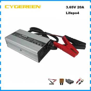 3.65 V 20A סוללת Lifepo4 מהר מטען 3.2 3.3 V V 20A עבור 1 100AH 200AH ברזל פוספט LFP מערכת השמש Bateria תא מטען