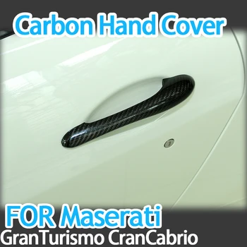 אמיתי סיבי פחמן ידית הדלת כיסוי מגן לקצץ מדבקה מזראטי Gran Turismo GranTurismo סבתא Cabrio GranCabrio