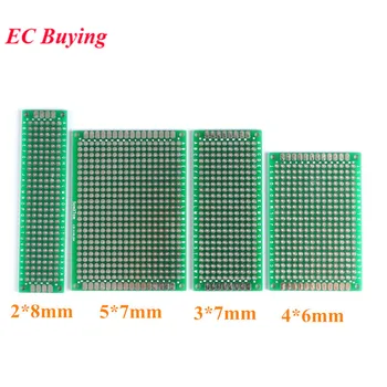 4pcs/lot 5x7 4x6 3x7 2x8cm צד כפול טיפוס Diy אוניברסלי מעגל מודפס PCB לוח Protoboard pcb ערכה זו עבור Arduino