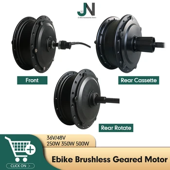 Ebike Brushless Geared Hub Motor עמיד למים עם 9 פינים מחבר שימוש 36V/48V 250W 350W חשמלי 500W Bicicleta מנוע