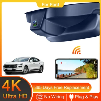 עבור פורד EVOS מונדיאו מוסטנג מאך-E החשמלית קדמי ואחורי 4K שמצלמת הרכב עבור רכב מקליט מצלמה Dashcam WIFI רכב Dvr הקלטה