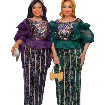 2023 אפריקה שמלות לנשים יוקרה קטיפה מסיבת חתונה שמלות נשים אפרו שמלת ערב דאשיקי אפריקה בגדי נשים