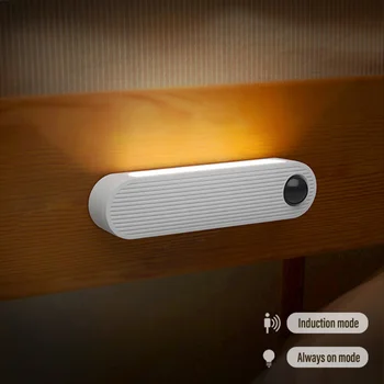 תנועת PIR חיישן אור LED לילה USB נטענת מנורת לילה עבור ארונות מטבח ארון מנורה מדרגות אלחוטית אור ארון