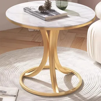 מתכת השיש קפה שולחן סלון פינת אוכל עגול קטן בסים מעגל שולחנות קפה הנורדית המודרנית מסה ריהוט גן סטים
