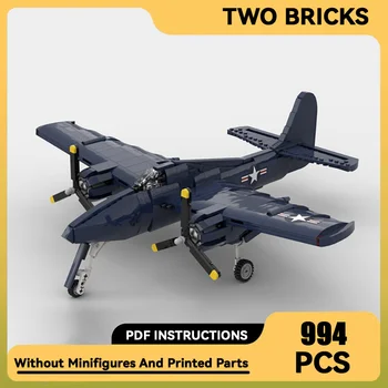 הצבא סדרה Moc אבני הבניין 1:35 בקנה מידה F7F-3 Tigercat מודל טכנולוגיה מטוסים לבנים DIY הרכבה לוחם צעצועים עבור הילד.
