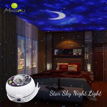 הוביל כוכב שמיים Galaxy מקרן לילה אור 360 מעלות מתכווננת Bluetooth רמקול עבור חדר השינה בבית הילדים, מתנת יום הולדת נגן מוסיקה
