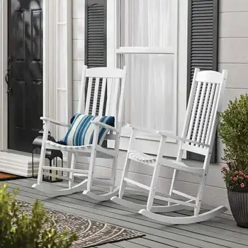 עץ במרפסת כסא נדנדה, צבע לבן, עמיד בפני מזג אוויר