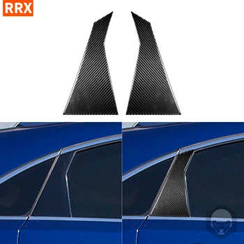 סיבי פחמן מדבקות עבור Infidini FX 2009-2013 QX70 2014+ עמוד אחורי הדלת פוסט חלון עמודי כיסוי רצועת אביזרי רכב