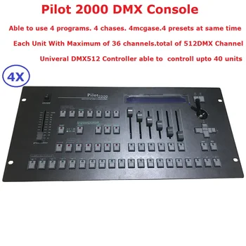 4Pcs חבילת קרטון פיילוט 2000 DMX בקר DMX512 מסוף DMX תאורה בקר 40Pcs המחשב נע בראש אורות הבמה
