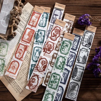 30 חבילות הסיטוניים צמח סולפט נייר חומר הספר פרחים פשוטים מוצק צבע בציר קולאז 'קולאז' מדריך 8 סגנונות