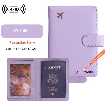 נסיעות אישי דרכון לכסות עם שמות בעל כרטיס האשראי תיק ארנק כיסוי מגן מקרה