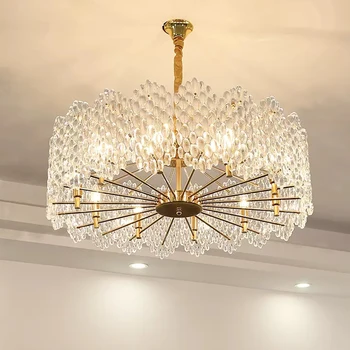 מודרני תליון קריסטל, מנורות אמריקאי רומנטי אורות תליון מתקן בית יוקרה קישוט חדר השינה לסלון עיצוב הברק