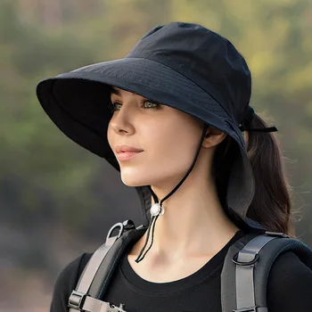 מעצב קל הקוקו חור מגן כובעי קיץ דלי כובעים עבור נשים גדול ברים חיצונית עין הגנה קרם הגנה כובע כובע השמש