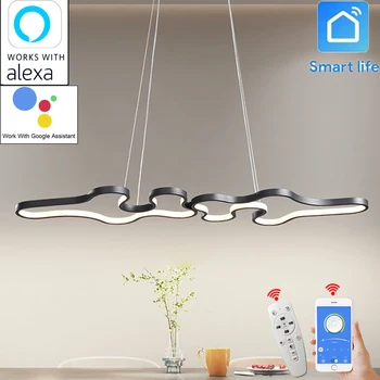 עבודה עם בית חכם אלקסה הבית של Google LED מודרנית נברשת לחיות בחדר האוכל בר חדר מטבח תלויה נברשת גופי