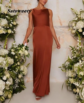 בתולת ים שמלות שושבינה החלוק דה לנשף De Mariage 2022 אורחים חתונה שמלה ארוכה סאטן свадебное платье