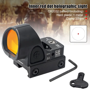 SRO נקודה אדומה הסרט הפנימי 20mm רכבת Riflescope ציד אופטיקה הולוגרפית אדום הראייה רפלקס 4Reticle טקטי היקף Collimator ראייה
