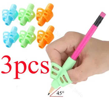 שתי אצבעות רכות סיליקה עיפרון לתפוס עט גריפ מחזיק עבור הילדים אימוני כתיבה תיקון כלי למידה סיוע אחיזת כלי כתיבה