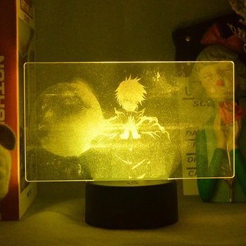 מנגה Gojo סאטורא Jujutsu Kaisen 3D תמונה המנורה אנימה להבין Led סוללה, תאורה RGB ניאון שולחן העבודה קישוט הבית.