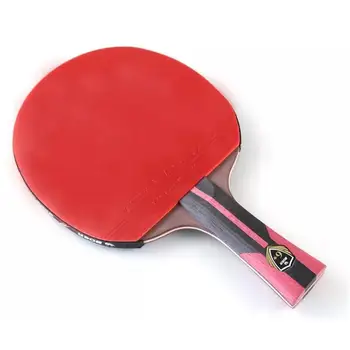 הבורים כוכב סדרת מקצועי טניס שולחן הרעש קצר זמן לטפל כפול פנים פצעונים גומי מחבט פינג פונג עם התיק.