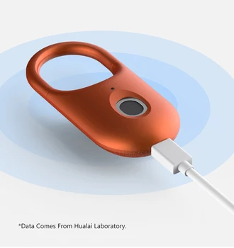 Hualai הנעילה חכמה Bluetooth טביעת אצבע, מנעול בדלת לנעול & Anti-lost מכשיר סוללה נמוכה תצוגה לעבוד עם mijia mi הביתה app