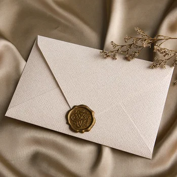 5pcs בציר פשתן מעטפות DIY גלויה הזמנה לחתונה כיסוי כרטיס מתנה לעטוף מעטפות קוריאנית מכשירי כתיבה, ציוד משרדי