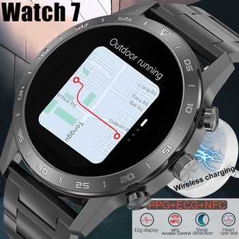 Android GPS Tracker עבור Huawei השעון 7 Pro שעון חכם גברים NFC +א. ק. ג Bluetooth להתקשר אל הקול עוזר IP67 עמיד למים Smartwatch