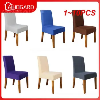 1~10PCS אלסטי צבע מוצק הכסא כיסוי הביתה ספנדקס נמתח הכיסויים הכיסא כיסויים עבור מטבח חדר אוכל לחתונה