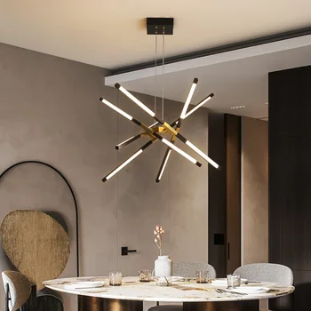 LED מודרנית נברשת לחיות בחדר האוכל תלויה מנורת תקרה עמעום הברק אי מטבח אורות תליון הפנים במקום.