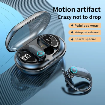 אוזניות אלחוטיות Bluetooth אוזניות G37 תצוגת LED עמיד למים ספורט מגע שליטה EarHook TWS המשחק אוזניות עם מיקרופון